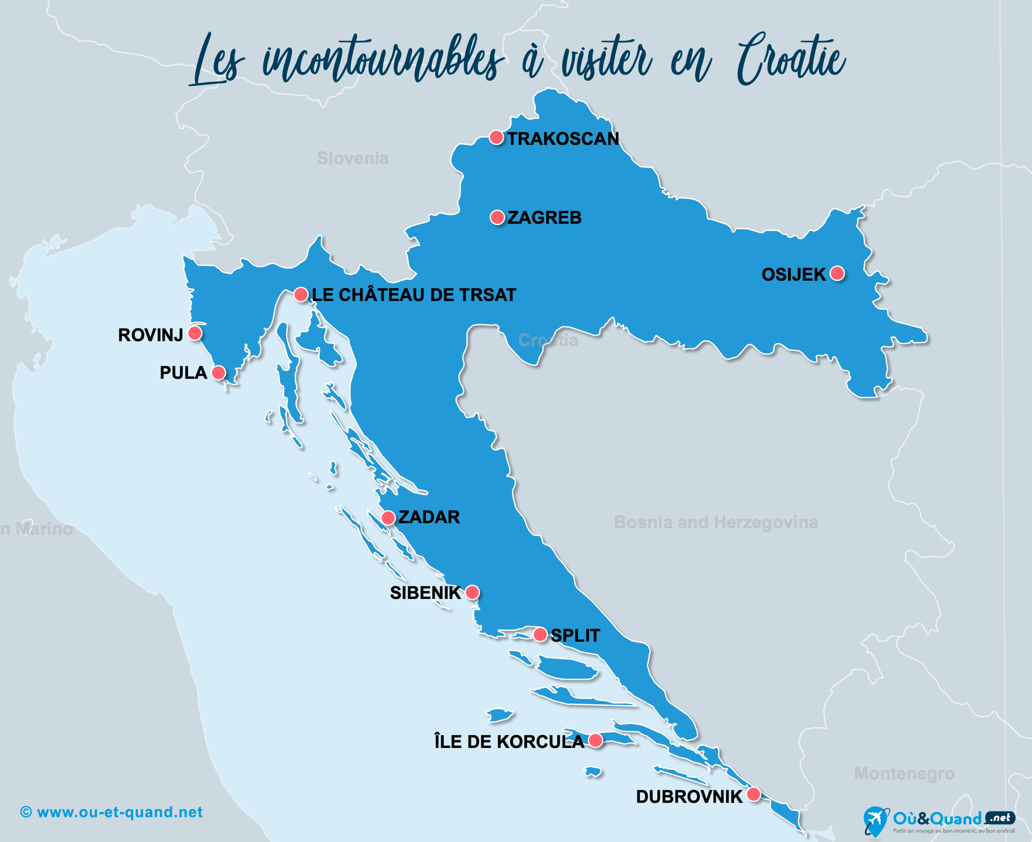 25 lieux incontournables à voir en Croatie